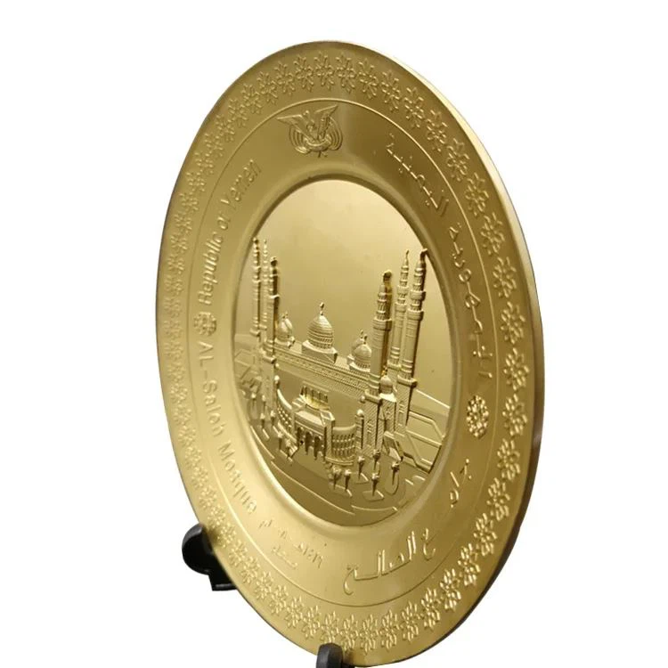3d Embossed Die-casting Matte Commemorative Plate