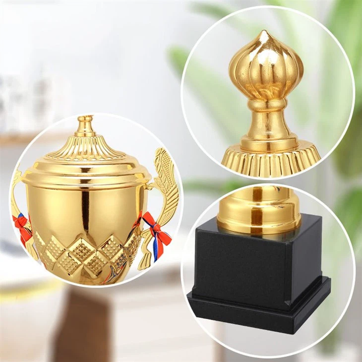 Metal Gold World Sports Trophy Cup
