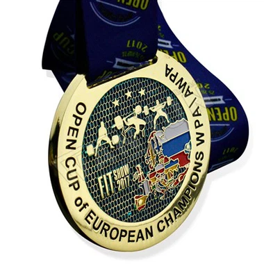Metal 3D Gold Plated Sports Race Medal